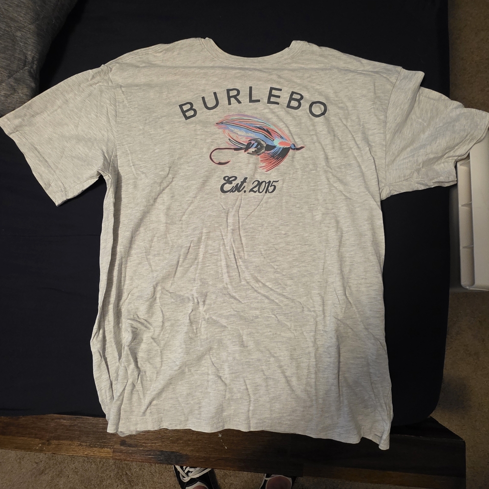 BURLEBO Light Gray Graphic Tee with Colorful Design